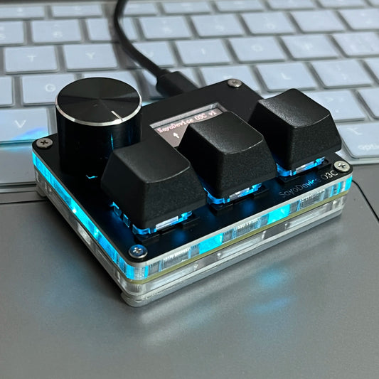 O3C SayoDevice OSU O3C Rapid Trigger Hall Switches Magnetic Pink Switches Keyboard With Knob Screen Copy Paste Shotcut
