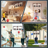 VATOS 2x Basketball Hoop Indoor Outdoor Electric Basketball Mini Scoreboard 4x Balls Toy Gift for Kids Boys Girls Sports Game