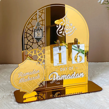 Ramadan Countdown-Kalender aus Acryl – Islamische Adventsdekoration für Zuhause, Büro &amp; Events