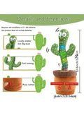 Cactus dansant et parlant – Peluche interactive chantante, imitatrice et enregistrante pour bébés et enfants
