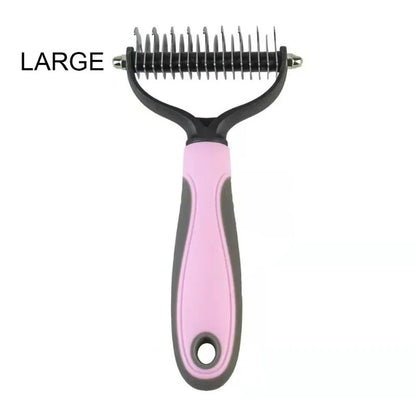Pet Knot Comb &amp; Deshedding Brush – Hair Remover for Cats &amp; Dogs, Fur Knot Cutter, Puppy Grooming Shedding Tool