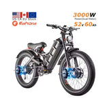 Romeo Pro 2 Electric Fat Tire Bike – 3000W, 26” x 4.0 Fatbike, Off-Road Hybrid Cargo E-Bike