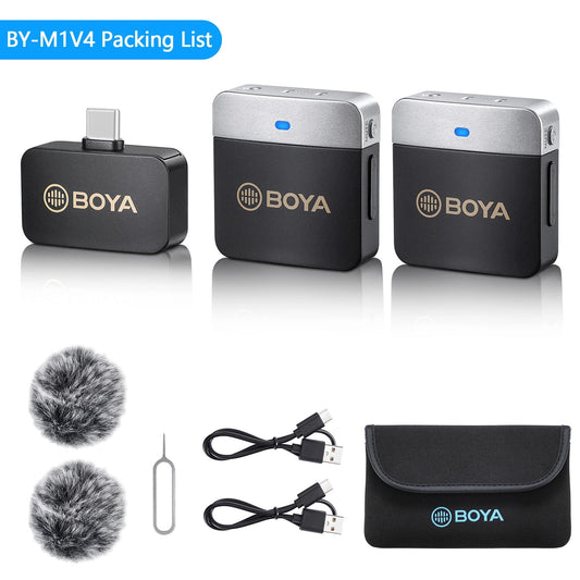 BOYA BY-M1V Wireless Lavalier Microphone – Pro Lapel Mic for iPhone, Android, DSLR, YouTube, Live Streaming & Vlogging