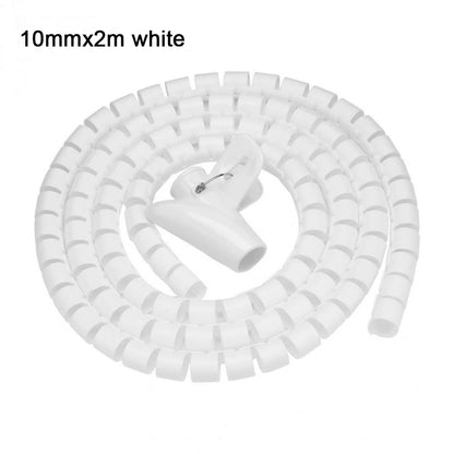 Flexible Spiral Cable Organizer – 1.5m/2m, 10mm/16mm, Cord Protector & Cable Management