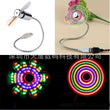 USB Clock Fan with Real-Time Display & Temperature – LED Night Light Gadget for Laptop & PC