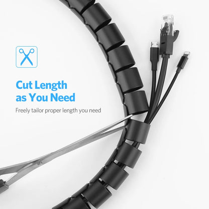Flexible Spiral Cable Organizer – 1.5m/2m, 10mm/16mm, Cord Protector & Cable Management