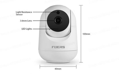 Fuers 4K 8MP WiFi IP Camera – Tuya Smart Home Indoor Cam, Auto-Tracking, CCTV Security & Baby Monitor