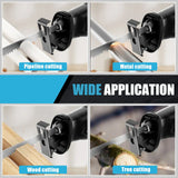 Electric Reciprocating Saw Cordless Rechargeable Multifunction Saw Metal Wood Cutting Tools For Makita 18V w/2Battery