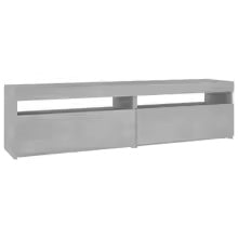 Modern Concrete Grey LED TV Cabinet Set – Stylish Storage Solution (75x35x40 cm, Set of 2)