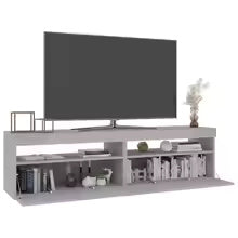Modern Concrete Grey LED TV Cabinet Set – Stylish Storage Solution (75x35x40 cm, Set of 2)