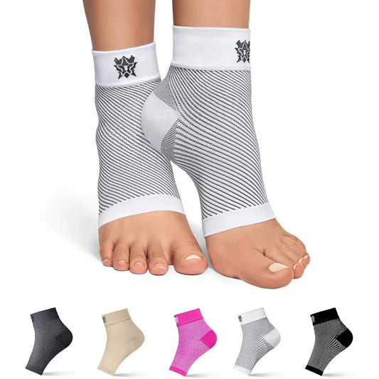 Plantar Fasciitis Compression Socks for Women & Men - Best Ankle Compression Sleeve Nano Brace for Everyday Use