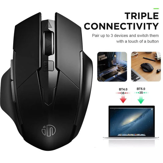 Bluetooth Rechargeable Wireless Mouse 2.4G PM6 Wireless Mouse Office Mute Support PC Laptop Tablet Gamer Mouse For Computer
