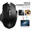 Bluetooth Rechargeable Wireless Mouse 2.4G PM6 Wireless Mouse Office Mute Support PC Laptop Tablet Gamer Mouse For Computer