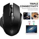 Bluetooth Rechargeable Wireless Mouse 2.4G PM6 Wireless Mouse Office Mute Support PC Laptop Tablet Gamer Mouse For Computer