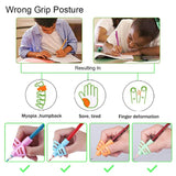 Lot de 2 poignées de crayon Montessori – Correcteur d'écriture pour l'apprentissage précoce des enfants et des tout-petits