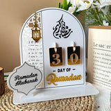 Acrylic Ramadan Countdown Calendar – Islamic Advent Decoration for Home, Office & Events