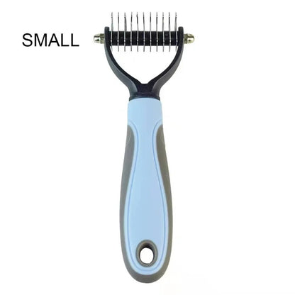 Pet Knot Comb &amp; Deshedding Brush – Hair Remover for Cats &amp; Dogs, Fur Knot Cutter, Puppy Grooming Shedding Tool
