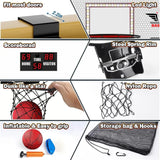 VATOS 2x Basketball Hoop Indoor Outdoor Electric Basketball Mini Scoreboard 4x Balls Toy Gift for Kids Boys Girls Sports Game