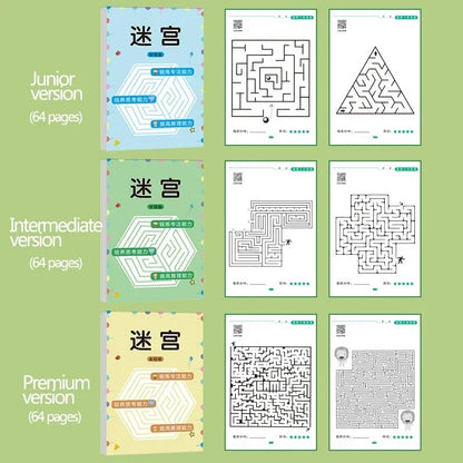 Children's Concentration Maze Training Book – Puzzle & Thinking Development Game for Kids