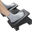 Repose-pieds sous le bureau, repose-pieds ergonomique réglable sous le bureau au travail ou pour jouer avec texture de massage et rouleau, réglage de l'inclinaison ou de l'angle de verrouillage à 20 degrés, repose-pieds pour bureau, maison