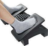 Repose-pieds sous le bureau, repose-pieds ergonomique réglable sous le bureau au travail ou pour jouer avec texture de massage et rouleau, réglage de l'inclinaison ou de l'angle de verrouillage à 20 degrés, repose-pieds pour bureau, maison