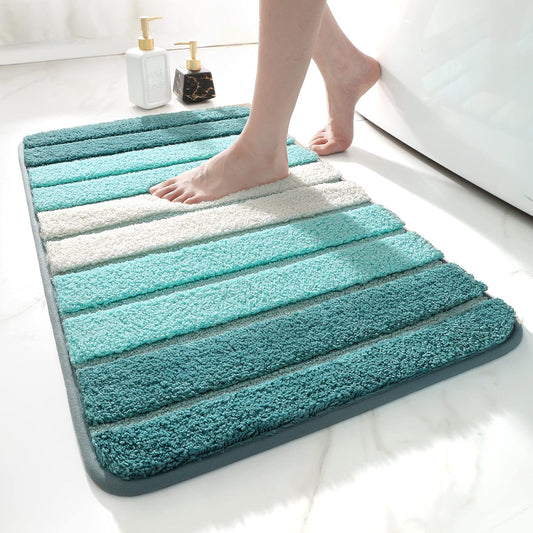 Bath Mat 50 x 80 cm Non-Slip Bathroom Mat Super Absorbent Water, Machine-Washable, Microfiber Absorbent Bathroom Floor Mat