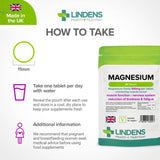 Lindens Health High-Potency Magnesium Tablets (MgO 500mg) for Muscle & Bone Health