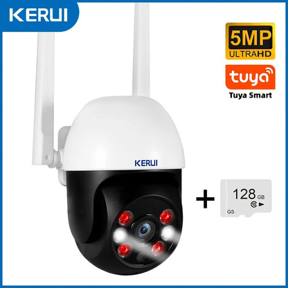 KERUI 10MP 5K PTZ WiFi Camera – 4K/8MP/5MP Dual-Lens IP Camera, Tuya Smart Outdoor CCTV Security