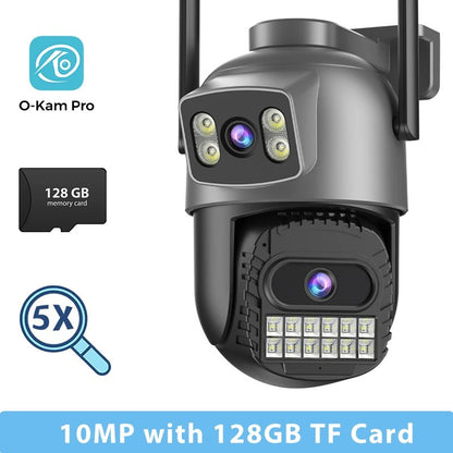 BESDER 15MP PTZ WiFi Camera – Outdoor Dual-Screen IP Cam, 10X Zoom, 10MP Security, Human Detection, O-Kam Pro
