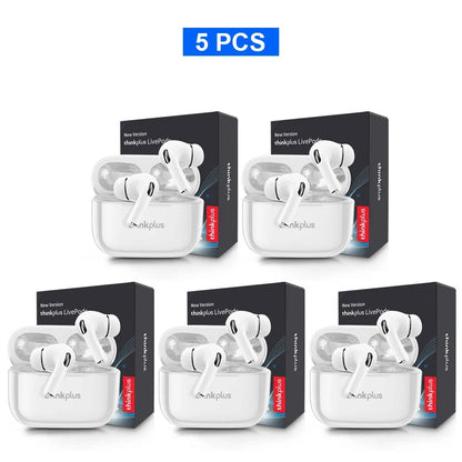 Original ThinkPlus Wireless Earbuds – Bluetooth ANC Noise Reduction, HD Mic, LED Touch Screen, Gaming & Calling Earphones