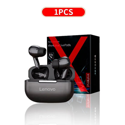 Original ThinkPlus Wireless Earphones – Bluetooth In-Ear Headphones, HiFi Stereo Sound, Touch Control, Built-in Mic