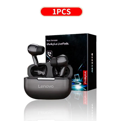 Original ThinkPlus Wireless Earphones – Bluetooth In-Ear Headphones, HiFi Stereo Sound, Touch Control, Built-in Mic