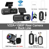 Soam 4K+1080P Dual Dash Cam – Car Camera Recorder with GPS, WiFi, 24H Parking Monitor, Black Box DVR