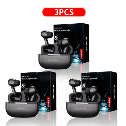 Original ThinkPlus Wireless Earphones – Bluetooth In-Ear Headphones, HiFi Stereo Sound, Touch Control, Built-in Mic
