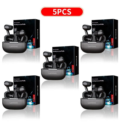 Original ThinkPlus Wireless Earphones – Bluetooth In-Ear Headphones, HiFi Stereo Sound, Touch Control, Built-in Mic