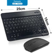 Bluetooth Wireless Keyboard & Mouse – Compatible with iOS, Android, Windows, iPad Air/Mini/Pro, Multi-Language Support (Spanish, Korean, Portuguese, Russian)