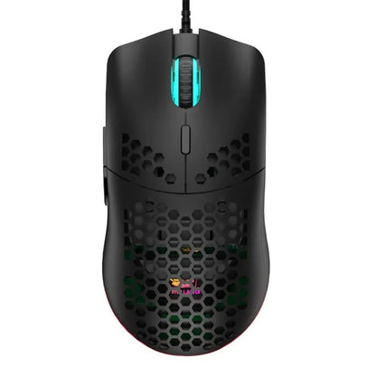 M1 Wired Lightweight Gaming Mouse – 69g Ultralight Honeycomb Shell, RGB Backlit, 6400 DPI, Ergonomic for PC, Mac & Laptop