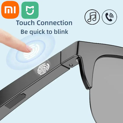 Xiaomi MIJIA Smart Bluetooth Sunglasses – HiFi Audio, Waterproof, Blue Light & UV Protection, Outdoor Sports Headphones