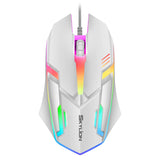 F1 Wired Gaming & Office Mouse – 3 Keys, Colorful Lighting, Compatible with Windows & macOS