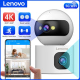 Lenovo 4K Dual-Lens Smart IP Camera – 5G WiFi, Auto Tracking, Wireless CCTV Security & Baby Monitor