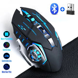 2.4G USB Wireless Bluetooth Mouse – Silent, Ergonomic, Rechargeable, Backlit Office & Gaming Mouse for PC, Laptop & MacBook