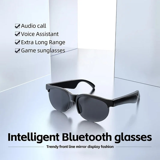 Bluetooth Smart Glasses – Wireless Sunglasses with Ear Hook Earbuds, Sports & Driving Bluetooth Headset