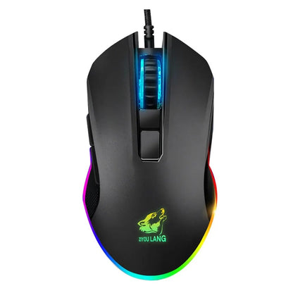 Wired RGB Gaming Mouse – USB Optical, 3 Adjustable DPI, 6 Buttons, Ergonomic Design for PC & Laptop Gamers