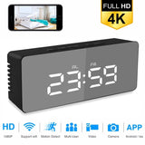 4K/1080P HD WiFi Clock Camera – Digital Nanny Cam, Home Security, Motion Detection, USB-Powered