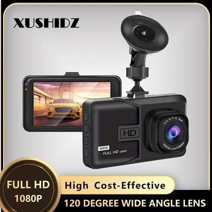 XUSHIDZ 1080P HD Dash Cam – Car DVR with Loop Recording, Night Vision, 24H Parking Monitor, G-Sensor