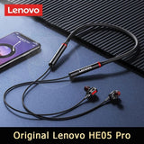 Lenovo HE05 Pro Wireless Earphones – Bluetooth 5.0 Neckband Headphones, Noise Canceling, Waterproof, with Mic for Sports