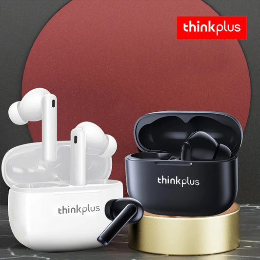 Original ThinkPlus Wireless Earphones – Bluetooth In-Ear Headphones, HiFi Stereo Sound, Touch Control, Built-in Mic