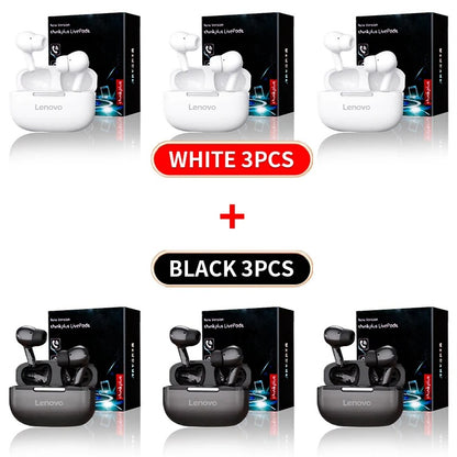 Original ThinkPlus Wireless Earphones – Bluetooth In-Ear Headphones, HiFi Stereo Sound, Touch Control, Built-in Mic