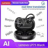 Original Lenovo LP75 TWS Earbuds – Bluetooth 5.3 Wireless Headphones, LED Display, Noise Reduction, Waterproof Headset