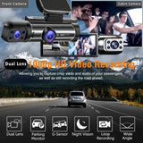 Dual-Lens Car DVR Dash Cam – 1080P FHD Vehicle Camera, Interior & Cabin Recorder, Mini Black Box